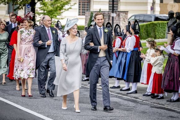 Sofia Maduro Vollmer, Leopoldo Maduro Vollmer, Le mariage de la princesse Marie Caroline de Liechtenstein à la cathédrale Saint-Florin de Vaduz, au Liechtenstein, le 30 août 2025. Dana Press / Bestimage