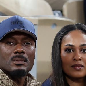 Harry Roselmack et Jennifer Galap  - Les célébrités dans les tribunes des Internationaux de France de tennis de Roland Garros 2024 à Paris, le 29 mai 2024. 
© Jacovides / Moreau / Bestimage