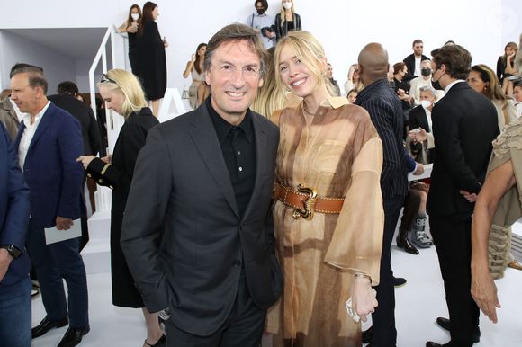 Pietro Beccari (CEO Dior) et Géraldine Guyot (femme de Alexandre Arnault) - Défilé Fendi, Collection Haute Couture Automne Hiver 2022/2023 dans le cadre de la Fashion Week de Paris, France, le 7 Juillet 2022. © Bertrand Rindoff/Bestimage