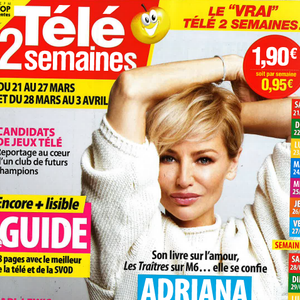 Couverture du magazine "Télé 2 semaines" avec Adriana Karembeu.