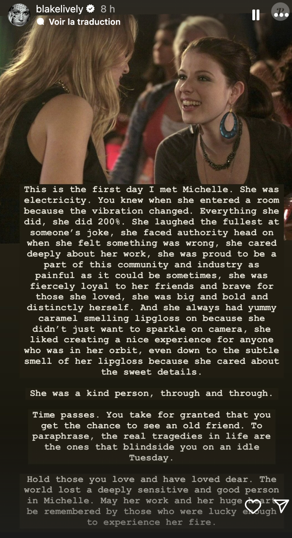 Capture d'écran de la story Instagram de Blake Lively.