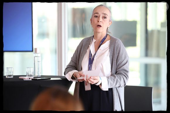 Exclusif - Delphine Ernotte, présidente de France Télévisions lors de la présentation de l'engagement de France Télévisions pour le handicap, France Télévision, Salle du Conseil le 6 mars 2025.

© Alain Guizard / Bestimage