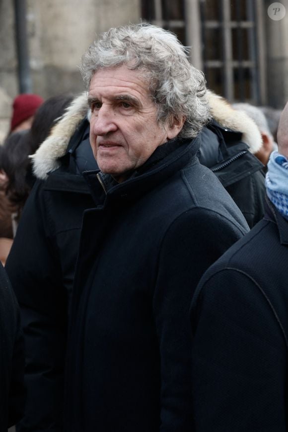 Gérard Leclerc - Sorties des obsèques de Philippe Tesson en l'église Saint-Germain des-Prés à Paris le 10 février 2023.
© Christophe Clovis / Bestimage