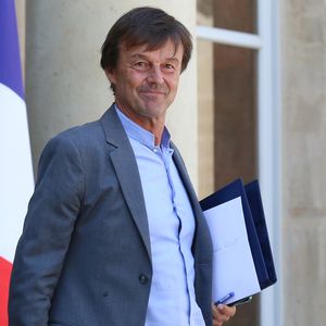 Le ministre de la Transition Ecologique et Solidaire Nicolas Hulot lors de la sortie du conseil des ministres du 6 juillet 2018, au palais de l'Elysée à Paris. © Stéphane Lemouton / Bestimage