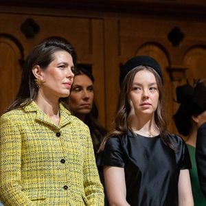 Beatrice Borromeo, Charlotte Casiraghi, la princesse Alexandra de Hanovre, Louis Ducruet lors de la messe en la cathédrale Notre-Dame-immaculée de Monaco le jour de la fête nationale à Monaco le 19 novembre 2025.

© Olivier Huitel / Pool Monaco / Bestimage