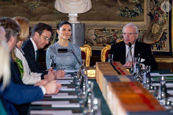 Annonce du nom du quatrième enfant de la princesse Sofia et du prince Carl Philip, Ines Silvia Marie Lilian, lors d'une réunion extraordinaire du Conseil d'État au Palais royal de Stockholm, Suède le 10 février 2025.
Dana Press / Bestimage
