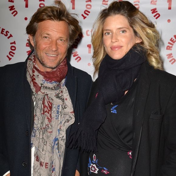 Laurent Delahousse et sa compagne Alice Taglioni (enceinte) lors d'une visite privée et d'un dîner de gala caritatif donné en faveur des actions de l'association "Un Rien C'est Tout" au musée Rodin à Paris, France, le 19 septembre 2019. © Veeren/Bestimage