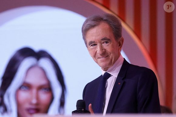 Bernard Arnault, président-directeur général du groupe LVMH, durant un débat au salon Viva Technology (VivaTech 2023) au Paris Expo Porte de Versailles à Paris, France, le 15 juin 2023. © Stéphane Lemouton/Bestimage