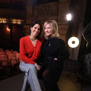 Exclusif - Laurie Cholewa lors de l'enregistrement de l'émission "Olympiascope" au théâtre Antoine, présentée par B.Montiel et diffusée le 6 avril 2025, à Paris, le 18 février 2025. 
© Denis Guigenbourg / Bestimage