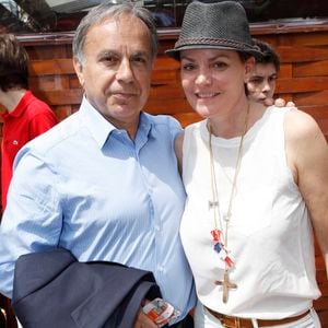 Patrice Dominguez et Cendrine Dominguez - People lors du 4ème jour des internationaux de France de Roland-Garros le 30 mai 2012 RINDOFF-MOREAU / BESTIMAGE