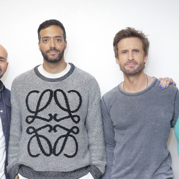 Exclusif - La Bande à Fifi (Julien Arruti, Tarek Boudali, Philippe Lacheau, Elodie Fontan) dans les backstage de l'enregistrement de l'émission "TPMP (Touche Pas à Mon Poste)", présentée par C.Hanouna et diffusée en direct sur C8 le 15 mars © Jack Tribeca / Bestimage