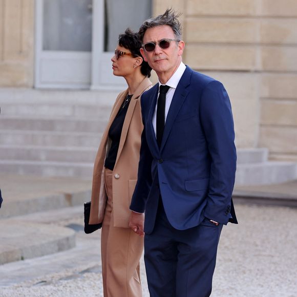Bérénice Bejo et son mari Michel Hazanavicius - Dîner d'état en l'honneur du président des Etats-Unis et sa femme au palais de l'Elysée à Paris, à l'occasion de leur visite officielle en France. Le 8 juin 2024
© Jacovides-Moreau / Bestimage