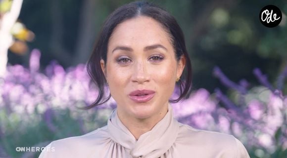 Meghan Markle, duchesse de Sussex, fait une apparition à la télévision américaine dans l'émission "CNN Heroes" le 13 decembre 2020. 
Crédit : CNN/Backgrid UK/Bestimage