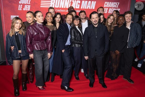 Edgar Wright, Glen Powell et des étudiants de la Star Academy 2025 assistent à la première du film 'Running Man' à UGC Cine Cite Bercy le 03 novembre 2025 à Paris, France. Photo by Nasser Berzane/ABACAPRESS.COM