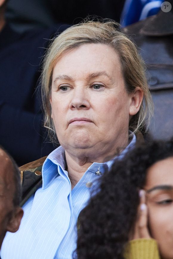 Hélène Darroze - Célébrités dans les tribunes de la demi-finale retour de Ligue des champions entre le PSG face au Borussia Dortmund (0-1) au Parc des Princes à Paris le 7 mai 2024. © Cyril Moreau/Bestimage