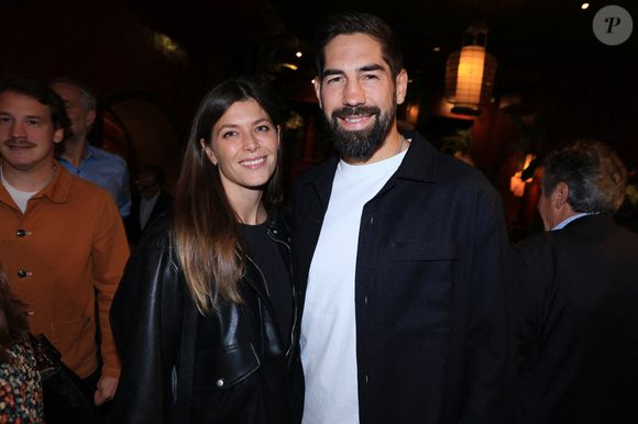 Exclusive - Nikola Karabatic et sa femme Geraldine Pillet assistent au lancement du livre de Philippe Spanghero " Au Nom du Clan " organisé par Five Eyes Production au Buddha Bar à Paris, France, le 11 septembre 2025. Photo by Jerome Domine/ABACAPRESS.COM