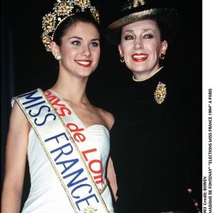 Valérie Claisse Miss France 1994 et Geneviève de Fontenay. BOWEN / BESTIMAGE