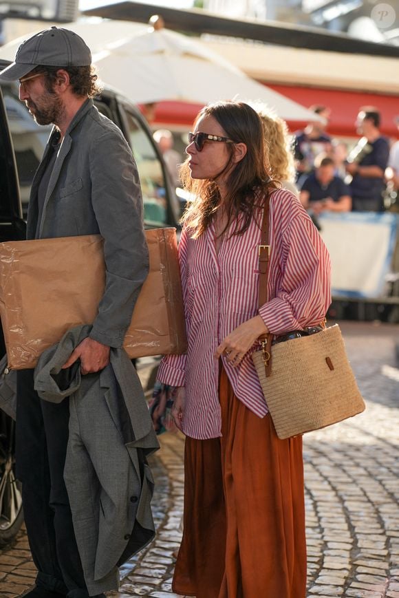 Thomas Bangalter et Elodie Bouchez sont vus à l'hôtel Martinez lors du 77ème Festival International du Film de Cannes le 22 mai 2024 à Cannes, France.