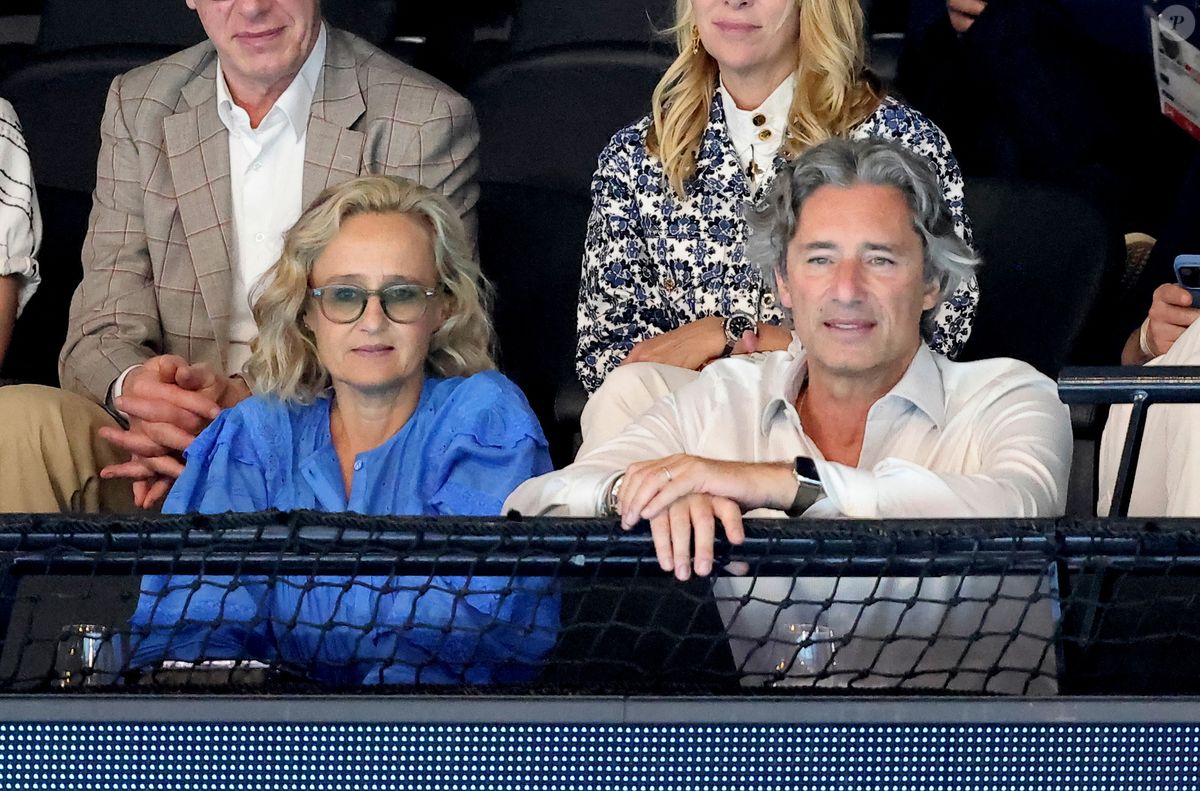 Photo : Caroline Roux et son mari Laurent Solly - Célébrités assistent ...