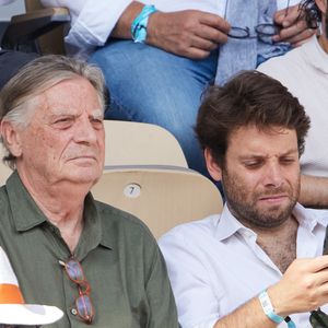 Patrice Duhamel et Benjamin Duhamel en tribunes lors des Internationaux de France de tennis de Roland Garros 2023, à Paris, France, le 9 juin 2023. © Jacovides-Moreau/Bestimage