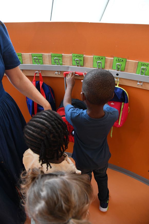 Illustration de la rentrée des classes à Nice à l'école Ronchèse le 2 septembre 2019. © Bruno Bebert / Bestimage