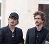 Exclusif - Arnaud Tsamere, Jérémy Ferrari et Baptiste Lecaplain lors de l’hommage à l'humoriste Guillaume Bats, mort à 36 ans, à Montmirail, Marne, France, le 17 juin 2023. © Pierre Perusseau/Bestimage