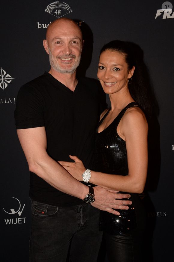 Frank Leboeuf et sa femme Chrislaure Nollet - A l'occasion des 20 ans de la victoire de l'équipe de France, les Bleus se sont rendus à un dîner organisé au Buddha Bar avec tous les joueurs et leur famille. © Rachid Bellak/Bestimage