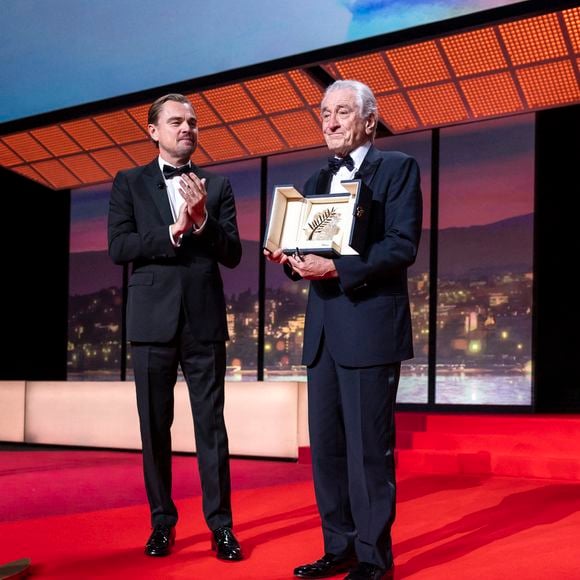 Leonardo DiCaprio et Robert De Niro (palme d'or d'honneur) - Les célébrités lors de la cérémonie d'ouverture du 78ème Festival International du Film de Cannes, le 13 mai 2025.

© Borde / Jacovides  / Moreau / Bestimage