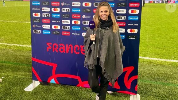 Marine Marck au bord d'un terrain de football, le 28 novembre 2023. Instagram/Marine Marck