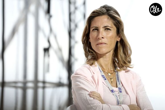 Julia de Funes, philosophe lors de la REF annuelle (Rencontre des Entrepreneurs de France), à l'Hippodrome de Longchamps, le 27 août 2020. Paris. © Stéphane Lemouton / Bestimage