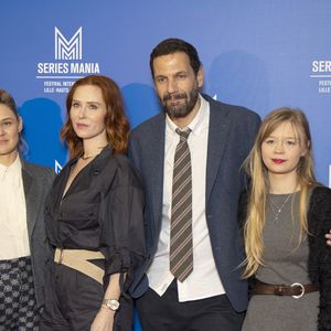 Guest, Marie Denarnaud, Audrey Fleurot, Mehdi Nebbou, Cypriane Gardin, Beéangere McNeese de la série HPI - 6 ème édition du Festival Séries Mania à Lille, France, le 18 mars 2023. © Christophe Aubert via Bestimage