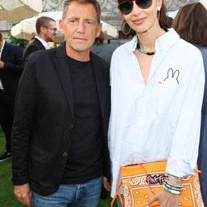 Exclusif - Géraldine Maillet et son compagnon Daniel Riolo -  Inauguration du Rooftop "Le Marta - Jardin suspendu" au sommet de l'hôtel Barrière Fouquet's à Paris le 26 juin 2024.  © Coadic Guirec / Bestimage