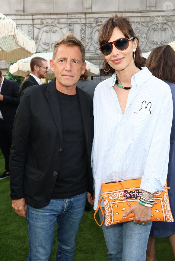 Exclusif - Géraldine Maillet et son compagnon Daniel Riolo -  Inauguration du Rooftop "Le Marta - Jardin suspendu" au sommet de l'hôtel Barrière Fouquet's à Paris le 26 juin 2024.  © Coadic Guirec / Bestimage