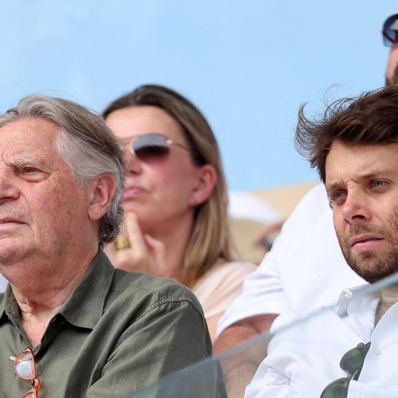 Patrice Duhamel et Benjamin Duhamel en tribunes lors des Internationaux de France de tennis de Roland Garros 2023, à Paris, France, le 9 juin 2023. © Jacovides-Moreau/Bestimage