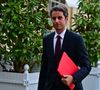 Les deux anciens amoureux ont passé un moment en chanson, comme a pu le montrer Gabriel Attal sur son compte Instagram. 
Le président du groupe parlementaire Ensemble pour la République, Gabriel Attal à son arrivée pour une réunion avec le Premier ministre français dans le cadre des consultations sur la représentation proportionnelle, à l'hôtel Matignon à Paris, France, le 1er mai 2025. © Christian Liewig/Bestimage