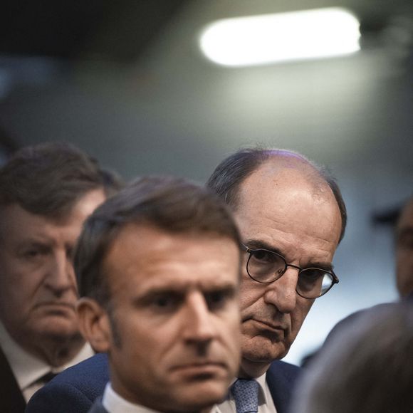 Emmanuel Macron et Jean Castex (RATP CEO) - Le président de la République française E.Macron inaugure le prolongement de la ligne de métro 14, entre Saint-Denis Pleyel et l'aéroport d'Orly, le 24 juin 2024.
© Eliot Blondet / Pool / Bestimage