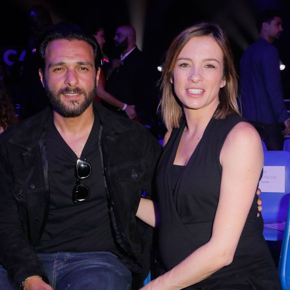 Maxim Nucci (Yodelice) et sa compagne enceinte Isabelle Ithurburu - Maxim Nucci (Yodelice) et sa compagne enceinte Isabelle Ithurburu assistent au match de boxe de Tony Yoka au palais des sports de Paris, le 23 juin 2018 © Veeren-CVS/Bestimage