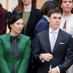 Marie Ducruet (Chevallier), Louis Ducruet - La famille princière monégasque dans la cour d'honneur du palais lors de la la fête nationale à Monaco le 19 novembre 2025. © Dominique Jacovides - Bruno Bebert / Bestimage
