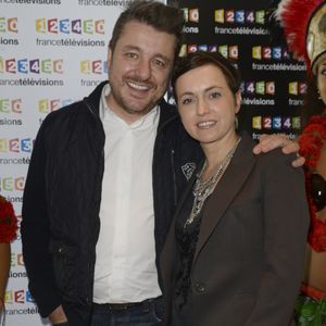 Bruno Guillon, Sophie Jovillard - Conference de presse du Telethon 2013 a France Television a Paris le 6 novembre 2013. © Coadic Guirec Bestimage