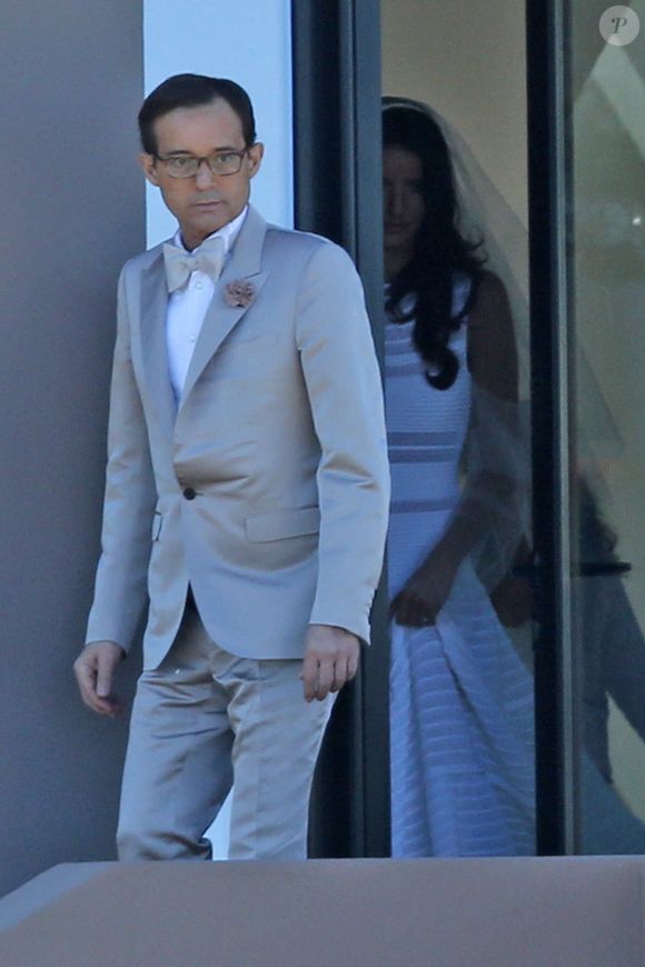 Mariage de Jean-Luc Delarue et Anissa Kehlifi à Belle-île-en-mer, le 12 mai 2012. © Bestimage
