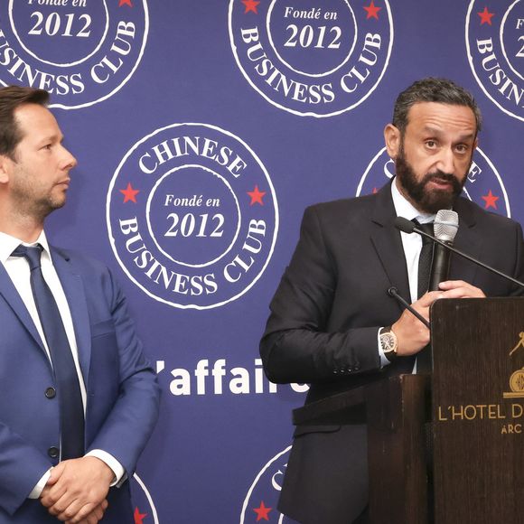 Exclusif - Harold Parisot, Cyril Hanouna au déjeuner du Chinese Business Club, avec C.Hanouna comme invité d’honneur, à Paris, France, le 19 juin 2025. © Jack Tribeca/Bestimage