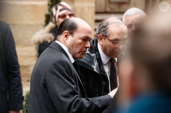 Exclusif - Thomas Pompidou, un des fils du défunt - Obsèques d'Alain Pompidou en l'église Saint-Louis-en-l'Île à Paris, le 18 décembre 2024. 
© Christophe Clovis / Bestimage