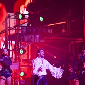 Exclusif - Florent Mothe - Première du spectacle "STARMUSICAL" au théâtre des Folies Bergère à Paris le 13 février 2025.  © Pierre Perusseau / Bestimage