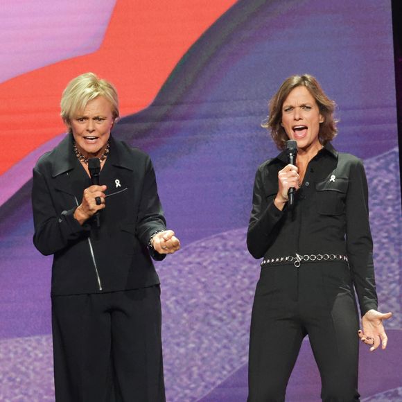 Exclusif - Muriel Robin et Anne Le Nen - Enregistrement du concert "Nos voix pour toutes", au profit de La fondation des femmes, à l'Adidas Arena à Paris, diffusée le 11 décembre sur TMC
© Coadic Guirec-Cyril Moreau / Bestimage