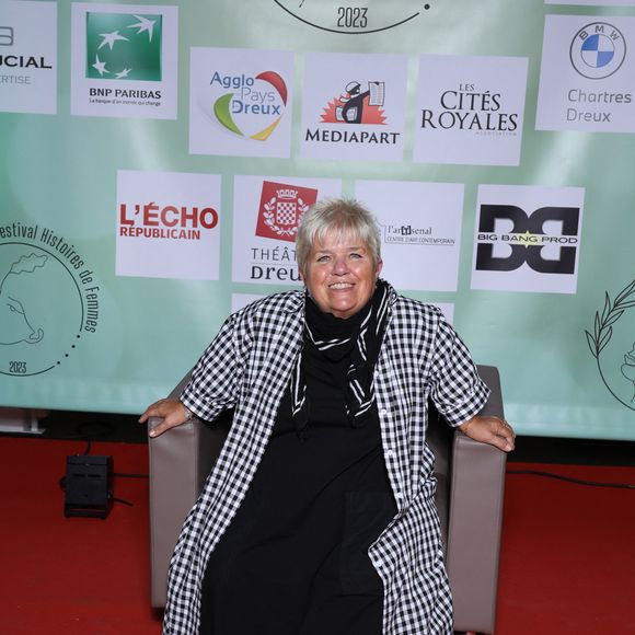 Exclusif - Mimie Mathy, marraine de la 3ème édition - Présentation du court-métrage "Les âmes de papier" à l'occasion de la 3ème édition du festival Histoires de Femmes à Dreux. Le 21 octobre 2023 © Denis Guignebourg / Bestimage
