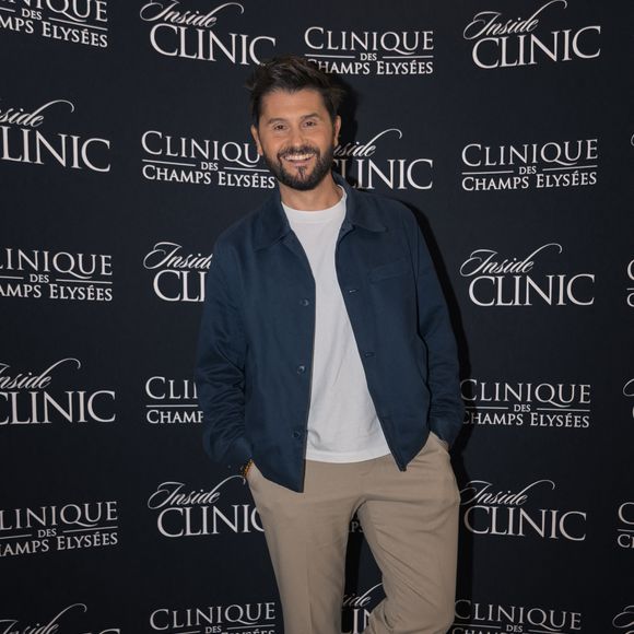 Christophe Beaugrand et Justine Aucello au photocall pour la soirée "Inside Clinic" à la clinique des Champs Elysées, à Paris, France, le 8 octobre 2025. © Florian Lavielle/Bestimage