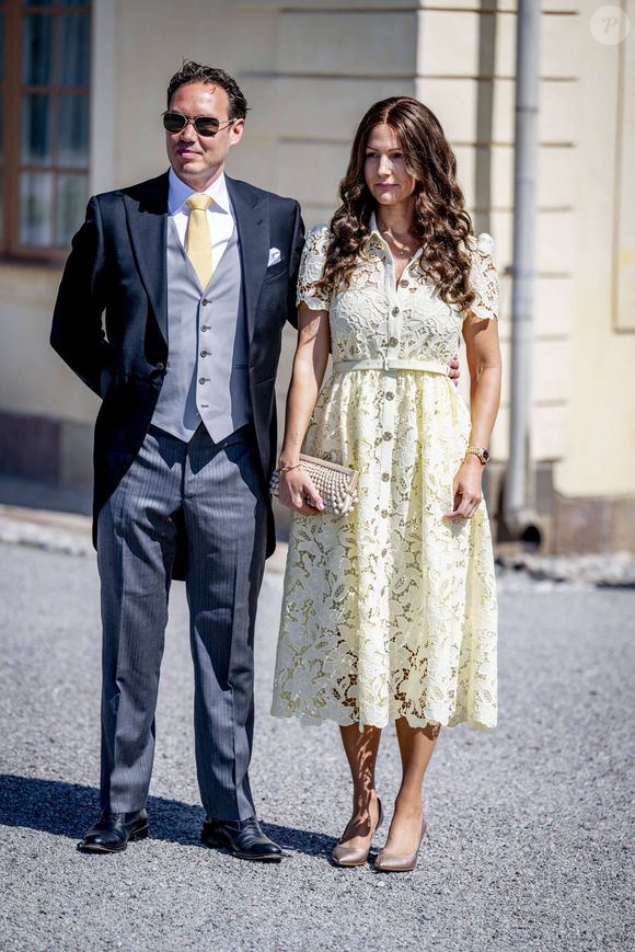 Baptême de la princesse Inès dans l'église du château de Drottningholm sur l'île de Lovön, le jour des noces d'étain du prince Carl Philip de Suède et de la princesse Sofia (Hellqvist) de Suède, le 13 juin 2025.
© Dana Press / Bestimage