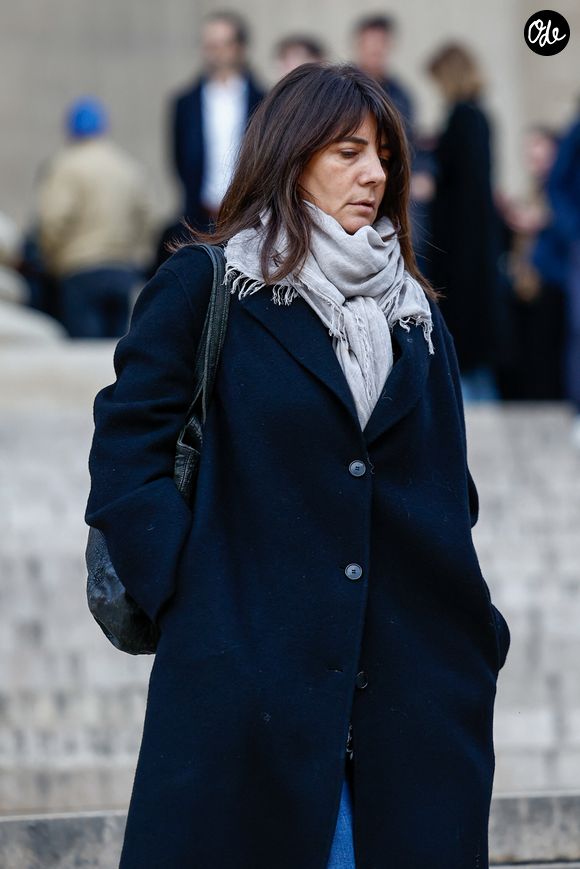 Estelle Denis - Sorties de la cérémonie religieuse en hommage à Rolland Courbis en l'église de la Madeleine à Paris, France, le 14 janvier 2026. © Jacovides-Moreau/Bestimage
