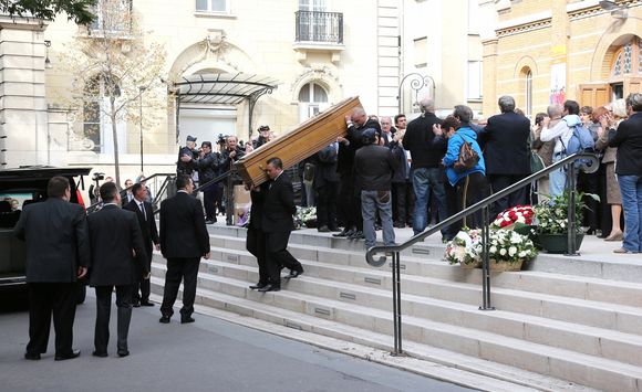 Obsèques de Pierre Mondy à Paris, le 20 septembre 2012.
Bestimage
