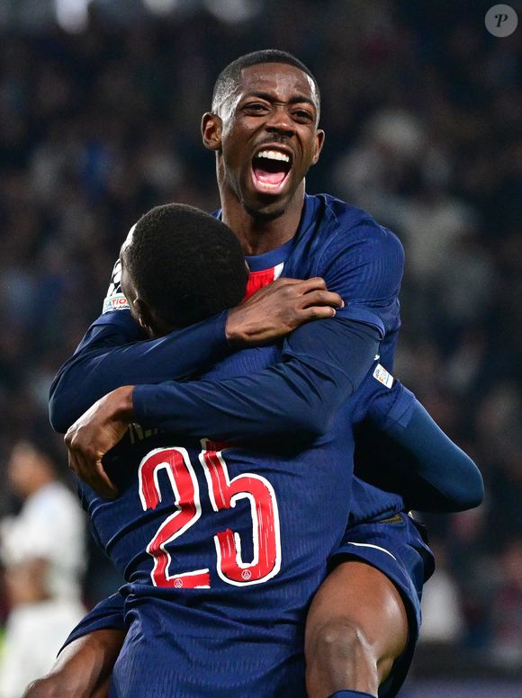 Ousmane Dembélé - Match de quart de finale aller de Ligue Des Champions 2024-2025 (LDC) "PSG - Aston-Villa (3-1)" au Parc des Princes, le 9 avril 2025. Christian Liewig / Bestimage